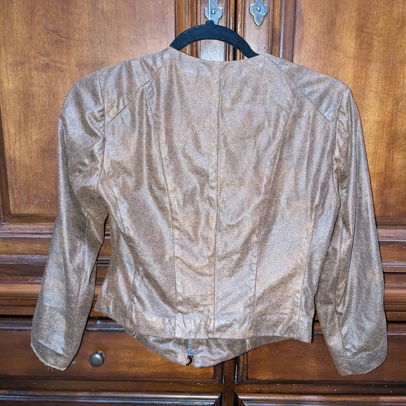 XS brown blazer with ruffles - Picture 2 of 5